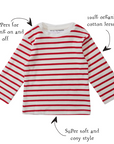 Red Breton Stripe Top