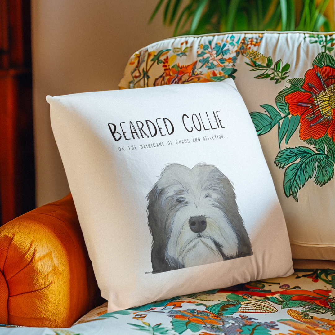 The Bearded Collie Cushion Cover: For the Chaos &amp; Cuddles You Never Knew You Needed!