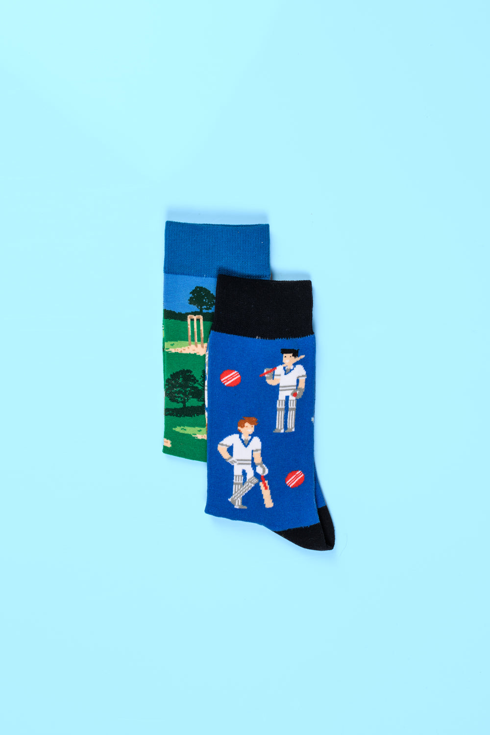 Luxury rugby print mismatch socks, premium sporty socks for men, best-selling comfortable cotton blend rugby fan socks, pack of 4 by Body and I at brixbailey.com