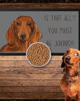 Dachshund Dining Drama – Hilarious Pet Bowl Mat!
