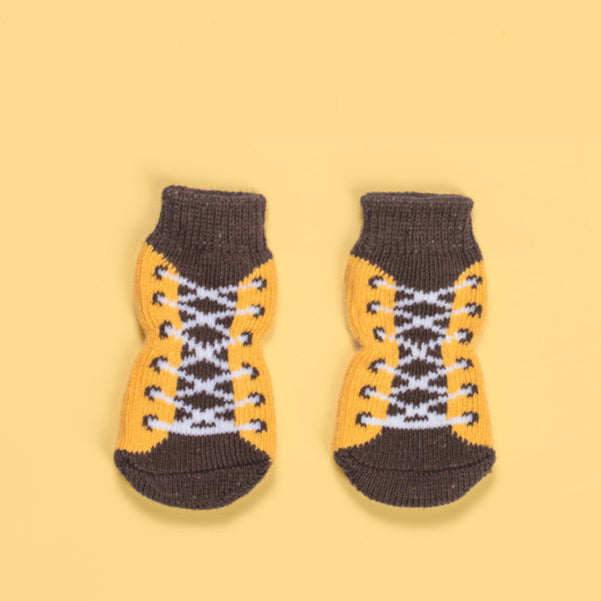 Luxury non-slip dog socks, paw protectors for clean dry paws, best-selling cotton blend pet footwear, stylish and practical by Body and I at brixbailey.com