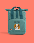 The Royal Companion: Sustainable Backpack Featuring Your Cavalier Shadow with Attitude