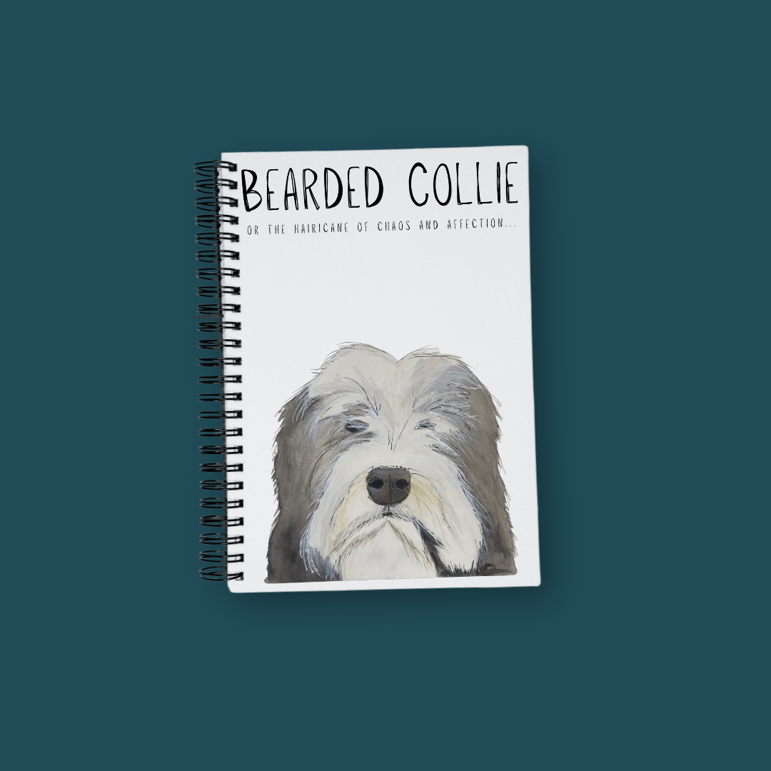 The Bearded Collie Notebook of Genius: Paws, Chaos and Scribbles