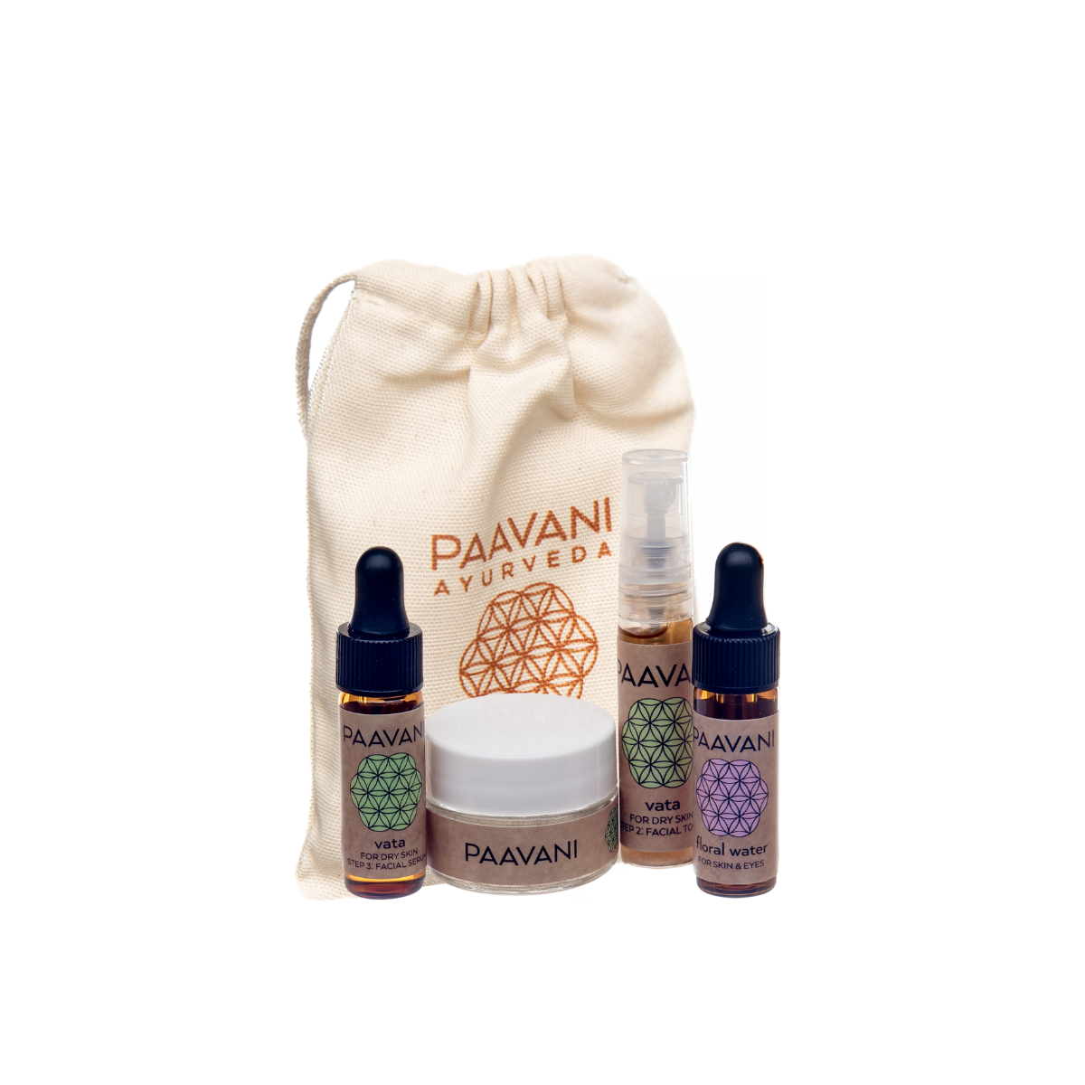 Vata Skincare Ritual | Sample Size Ayurvedic Kit for Dry Skin-0