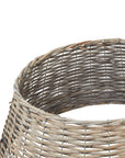 Handwoven Wicker Christmas Tree Skirt Rustic Brown