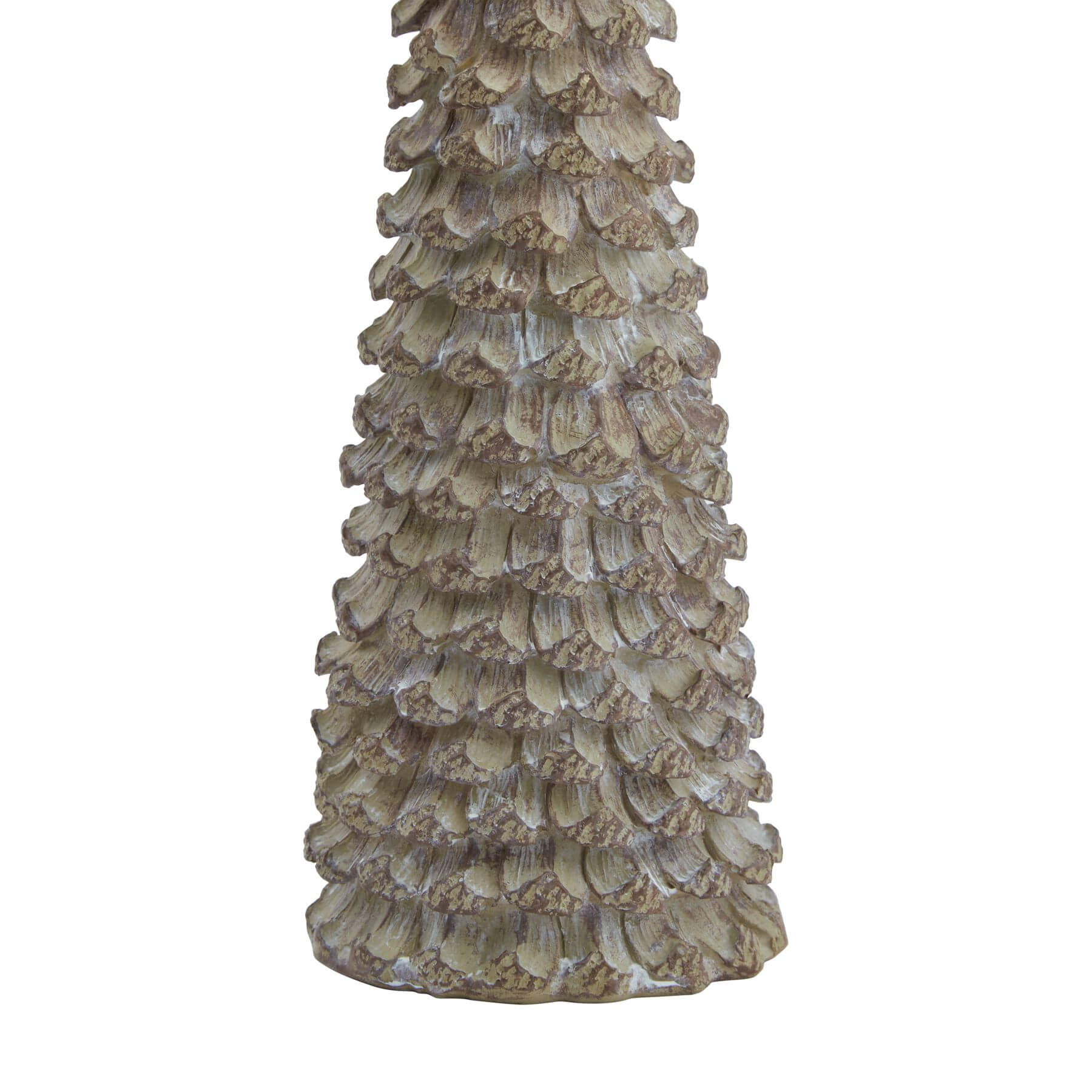 Medium Handcrafted Beige Cedar Holiday Tree with Star