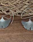 Ginkgo Whisper Earrings – Sculpted Botanical Statement Drops.
