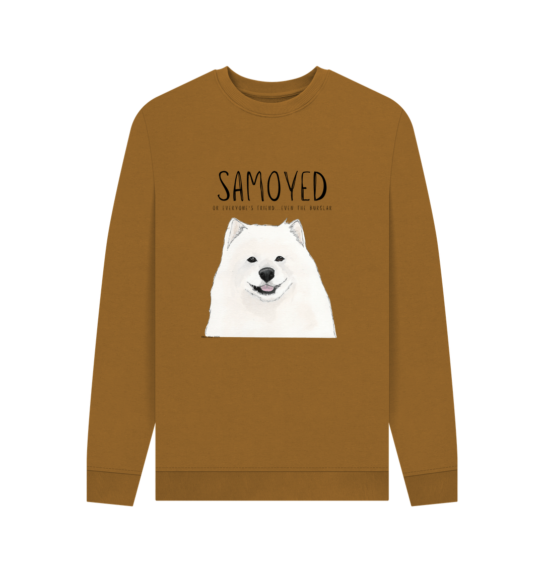 Warm, Fluffy &amp; Slightly Suspicious – Samoyed Crewneck Sweatshirt