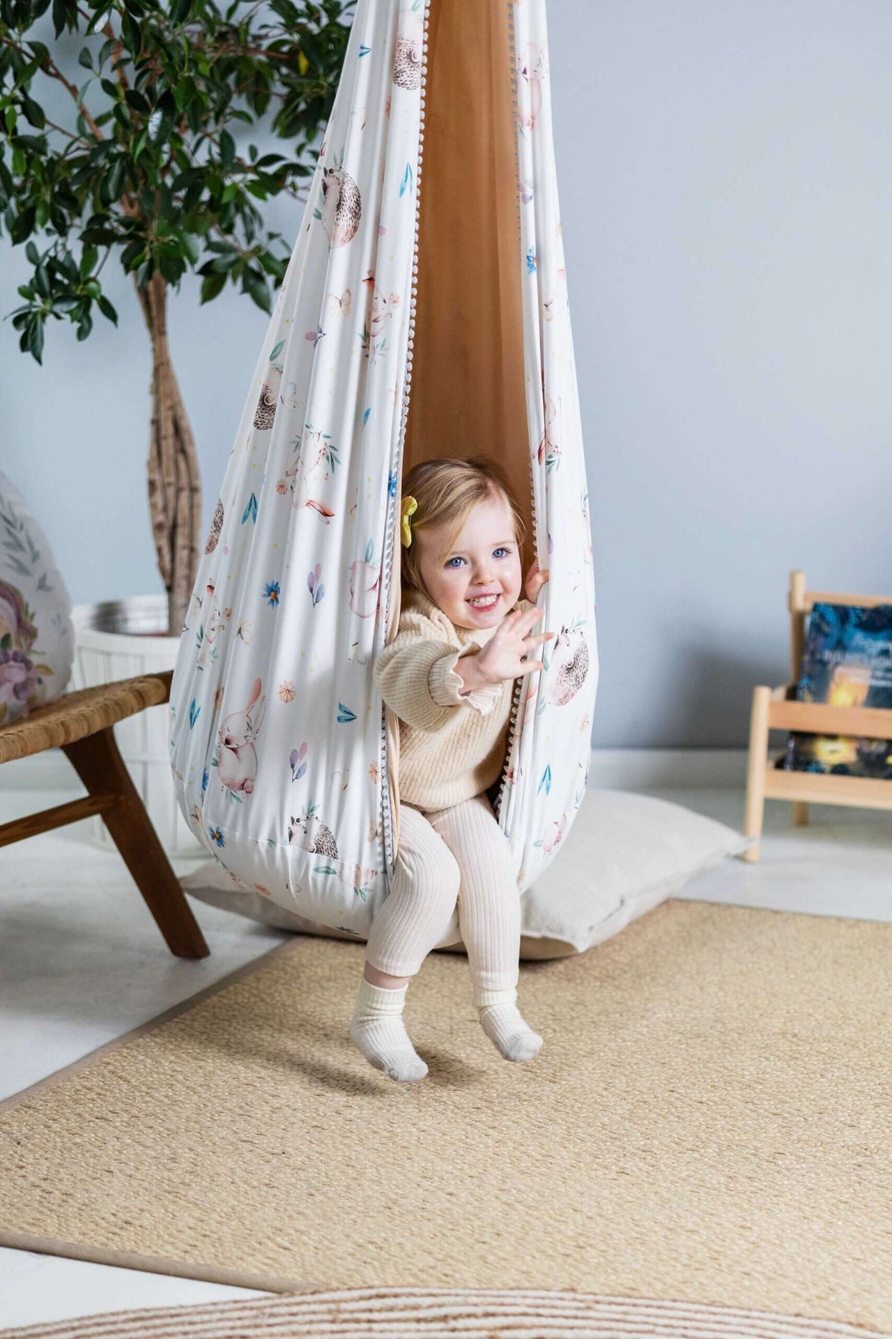 Kids&#39; Cozy Cocoon Hammock: Fun &amp; Safe Indoor/Outdoor Swing by Sówka at brixbailey.com