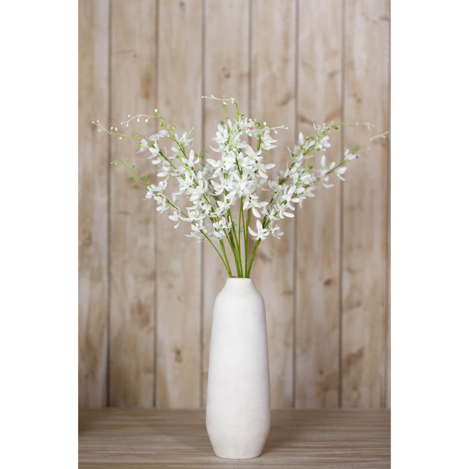 Elegant White Cymbidium Orchid Spray | Fresh Floral Beauty