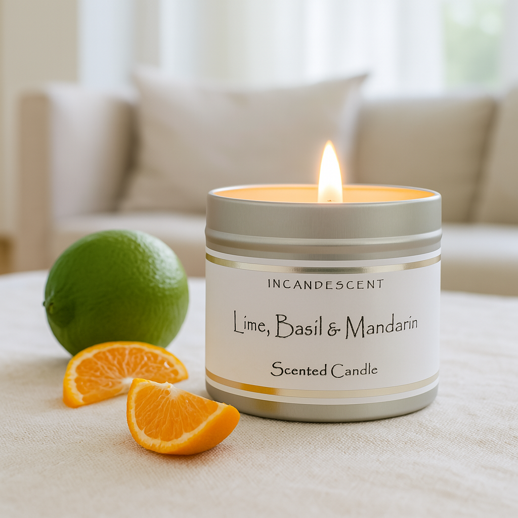 Lime, Basil &amp; Mandarin Candle Tin