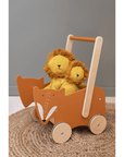 Wooden Toy Cart with Fox Design