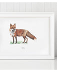 Fox Watercolour Art Print