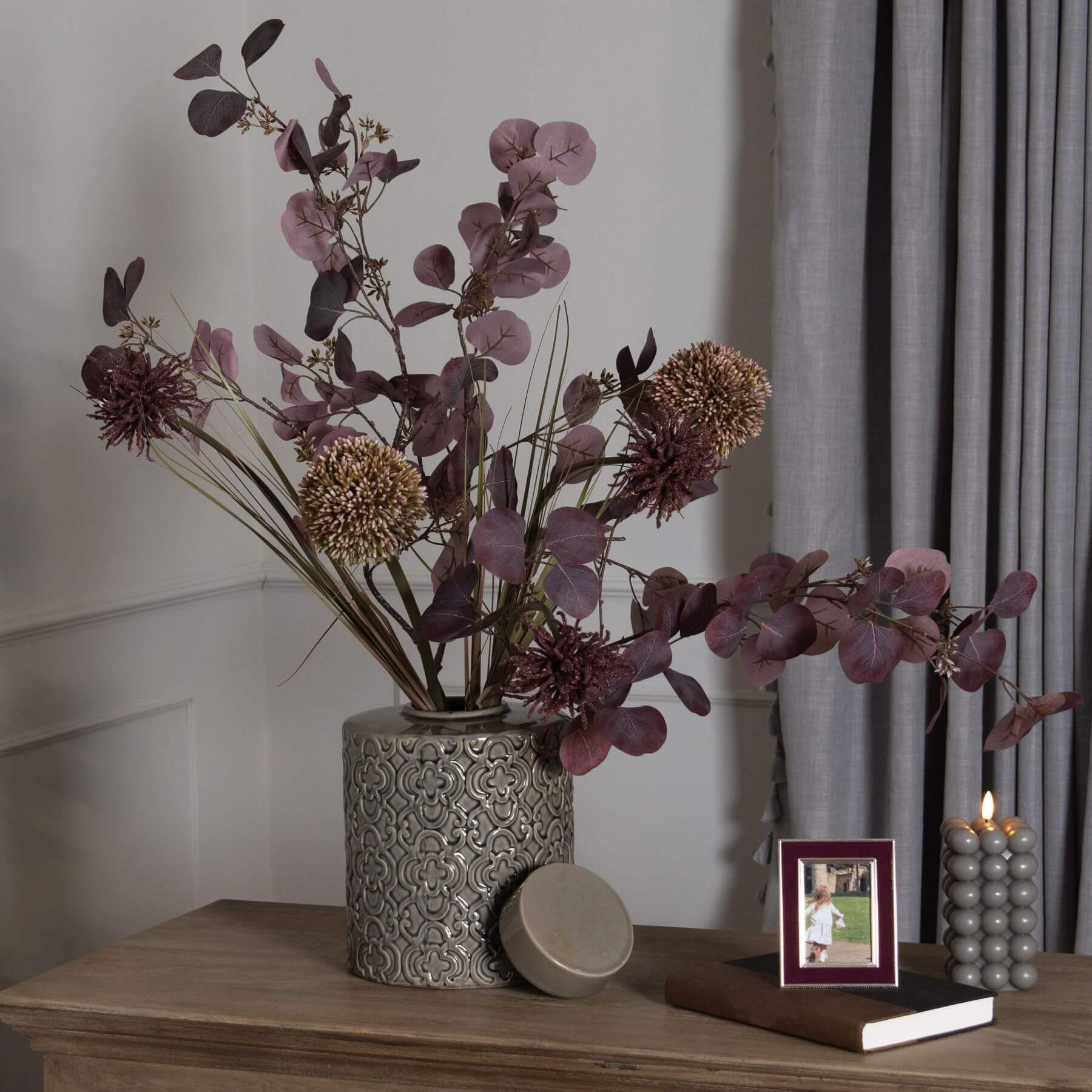 Elegant Seville Grey Marrakesh Urn | Large Statement Piece