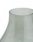 Sage Green Glass Vase with Rounded Sculptural Shape