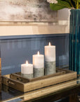Luxe 3x8 Stone LED Candle | Elegant Natural Glow