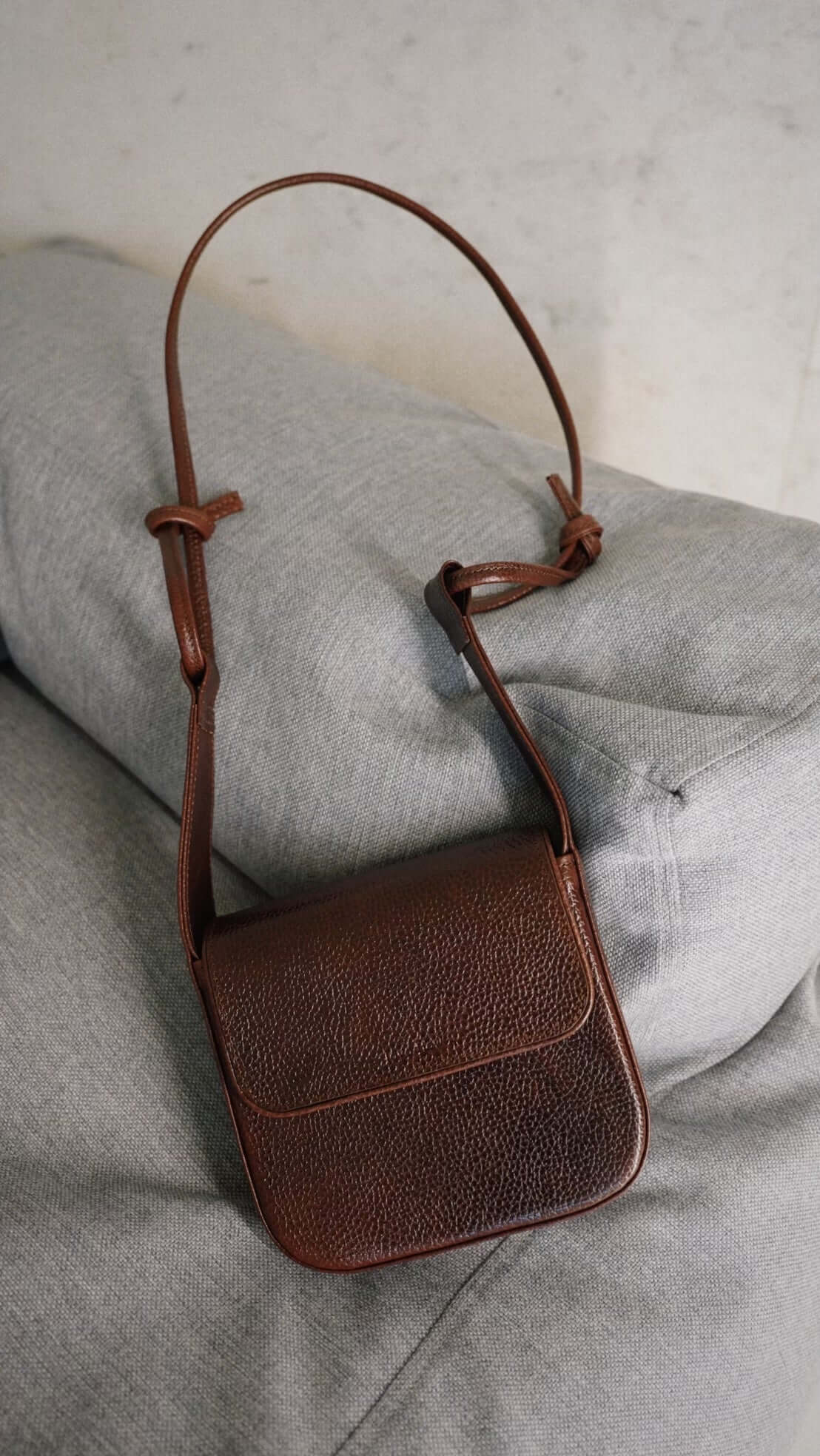 Brown Crossbody Shoulder Bag with Adjustable Strap