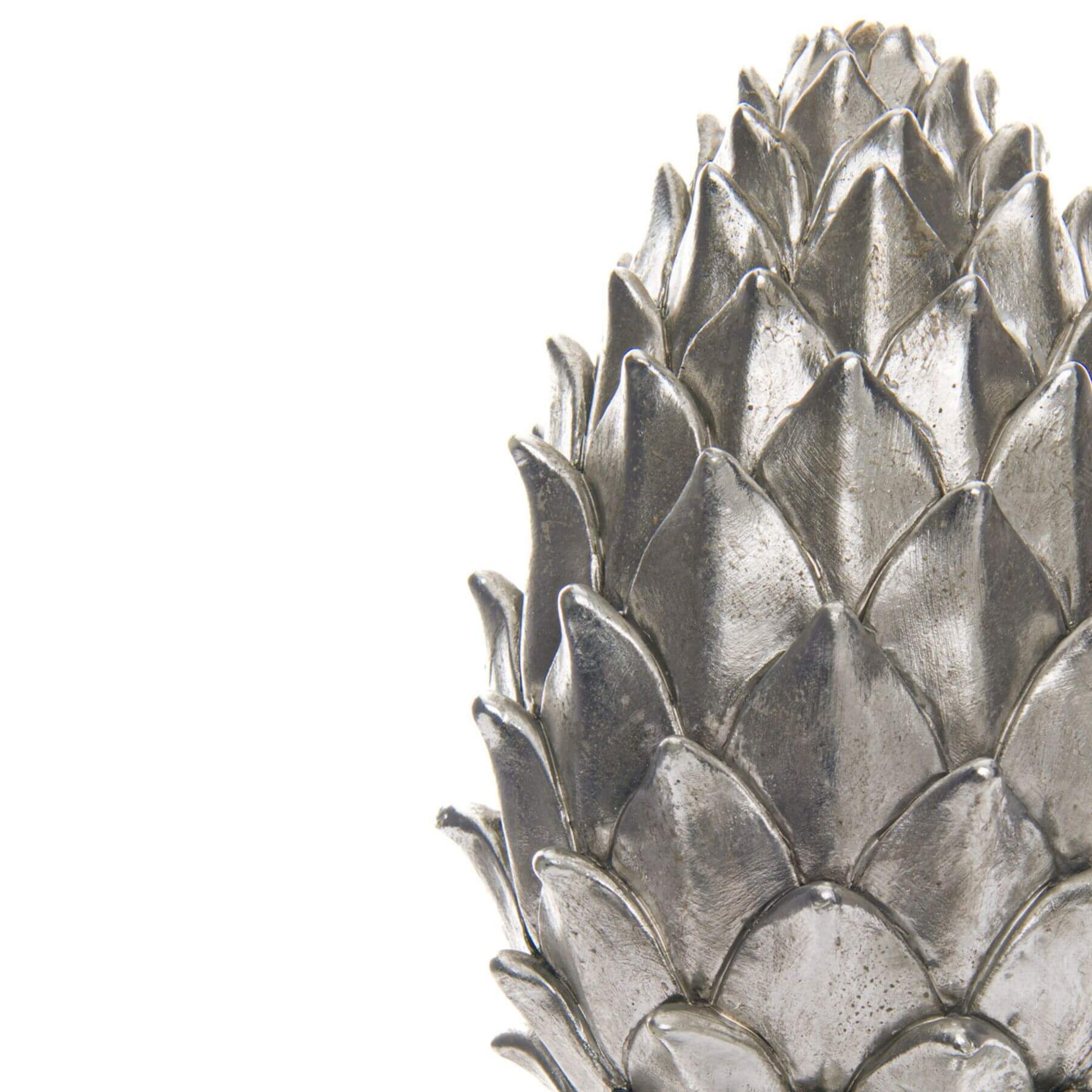 Elegant Tall Silver Pinecone Finial | Statement Decor Piece