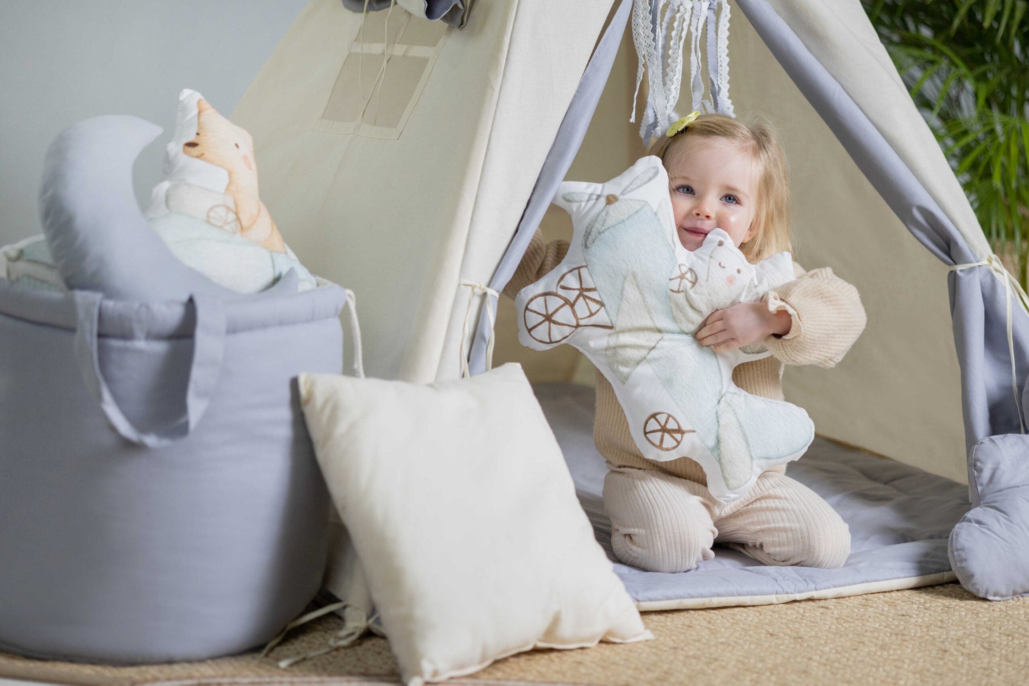 Eeyore Tipi Tent Set for Kids – Soothing &amp; Imaginative Play Space by Sówka at brixbailey.com
