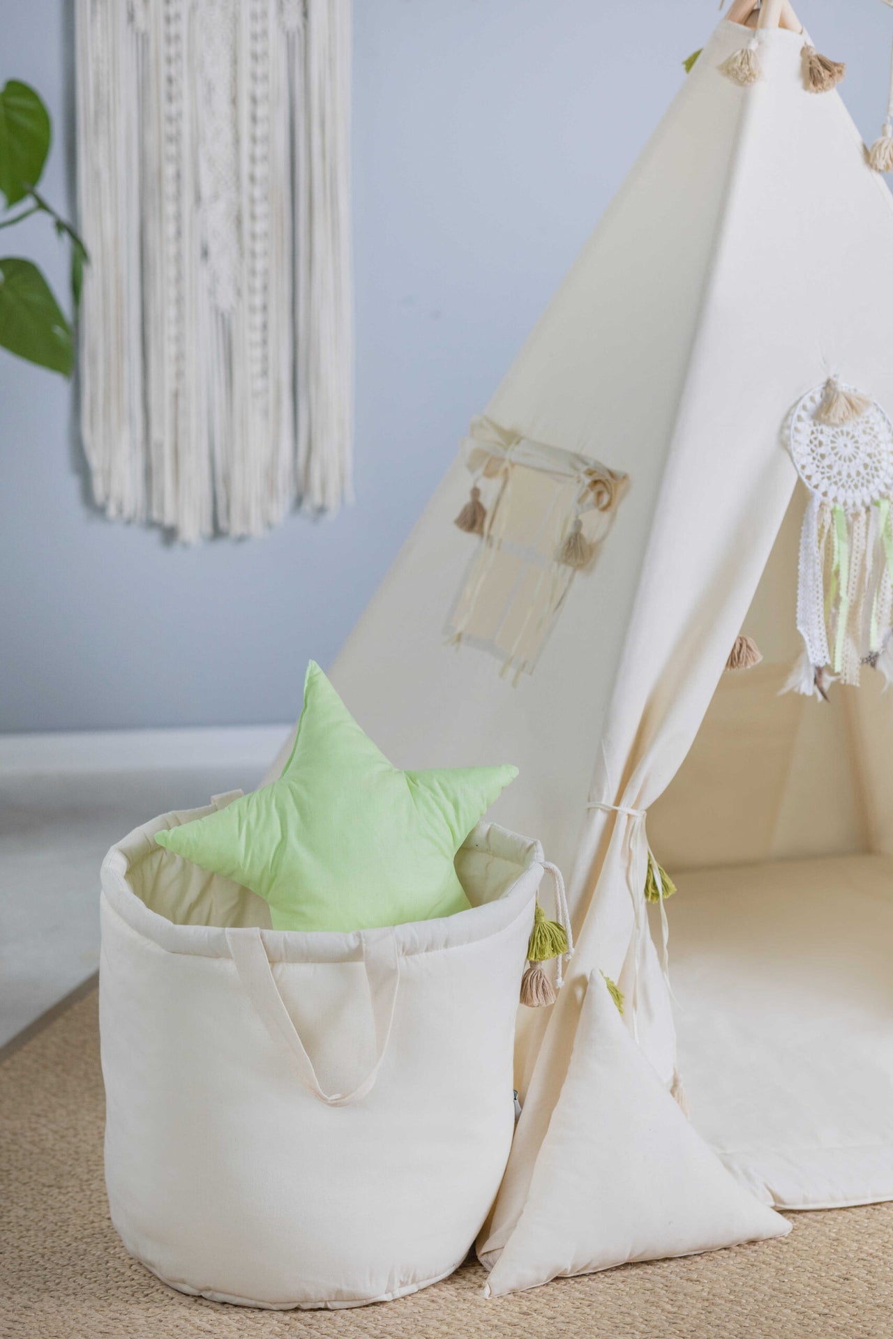Charming Tipi Tent Set for Kids – Cozy &amp; Imaginative Play Space by Sówka at brixbailey.com