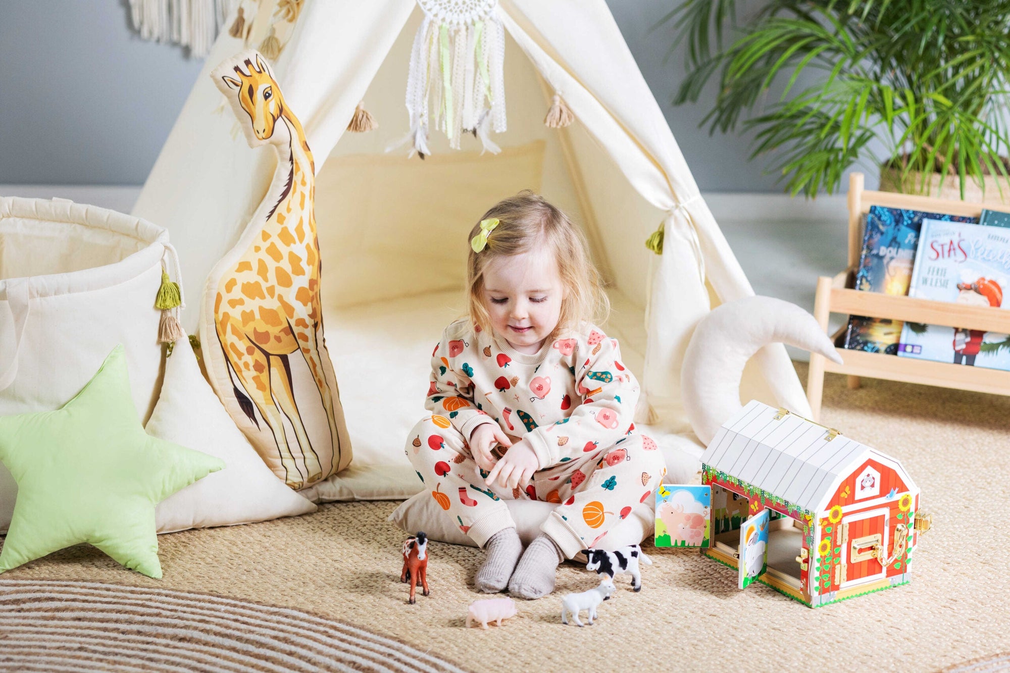 Charming Tipi Tent Set for Kids – Imaginative &amp; Cozy Play Space by Sówka at brixbailey.com