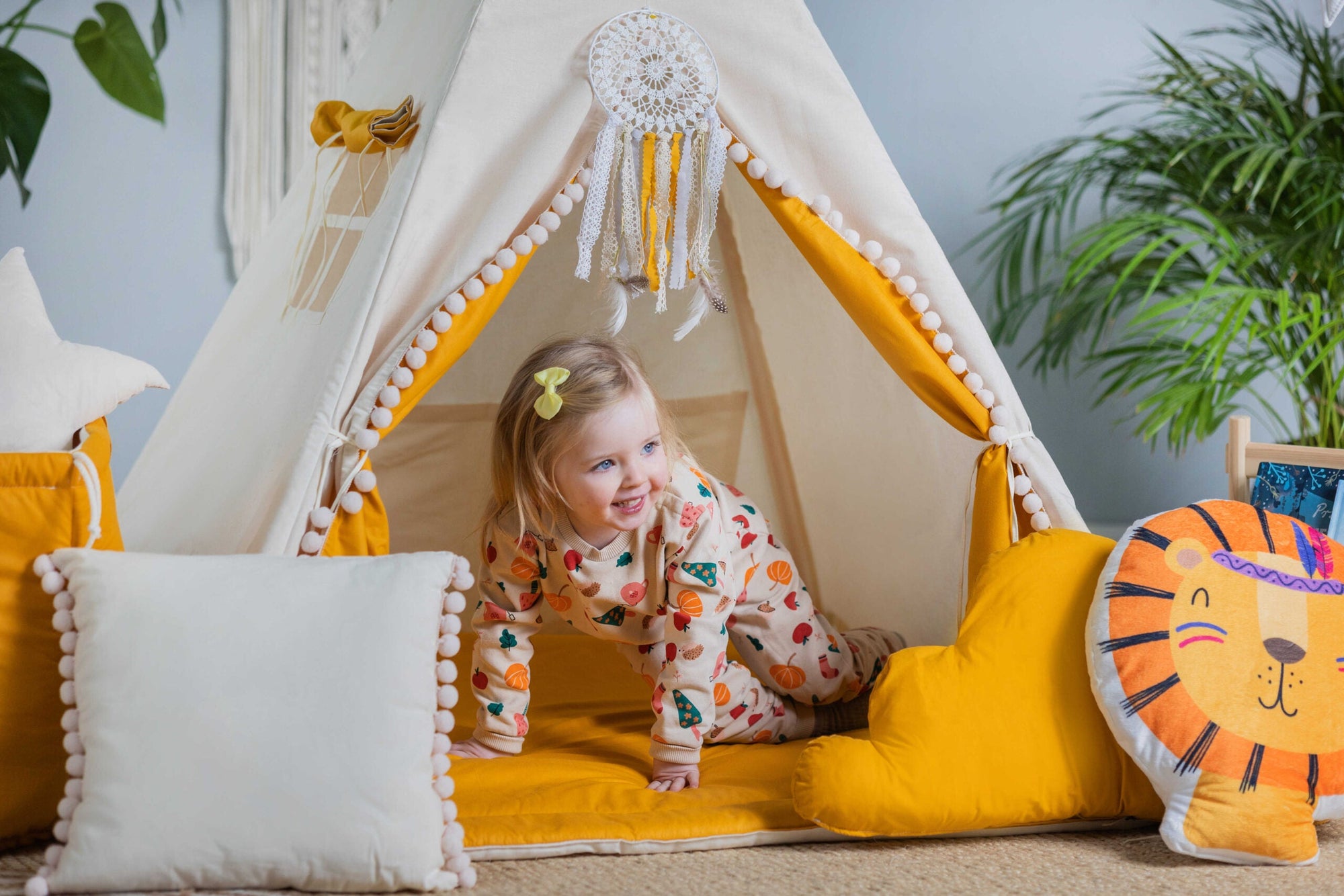Enchanting Tipi Tent Set for Kids – Cozy &amp; Imaginative Play Space by Sówka at brixbailey.com
