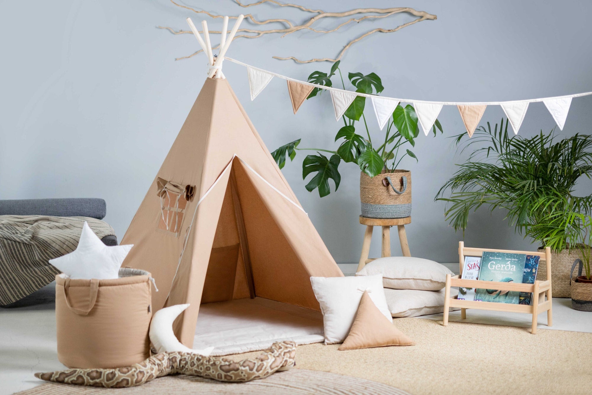 Enchanted Tipi Tent Set – Cozy &amp; Imaginative Play Space by Sówka at brixbailey.com