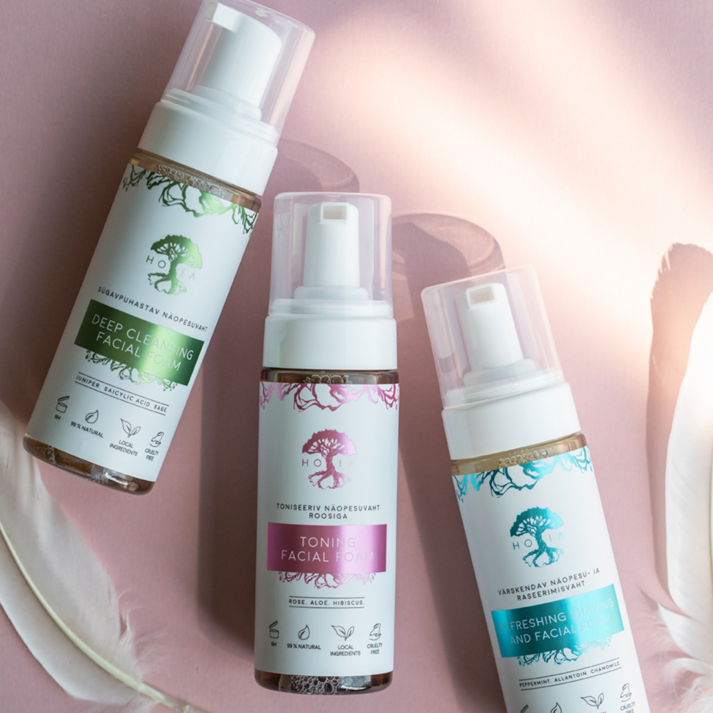 2-in-1 Organic Peppermint Face Wash &amp; Shaving Foam – Soothing by HOIA at www.brixbailey.com