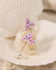 Pearl Bloom Micro Crochet Earrings
