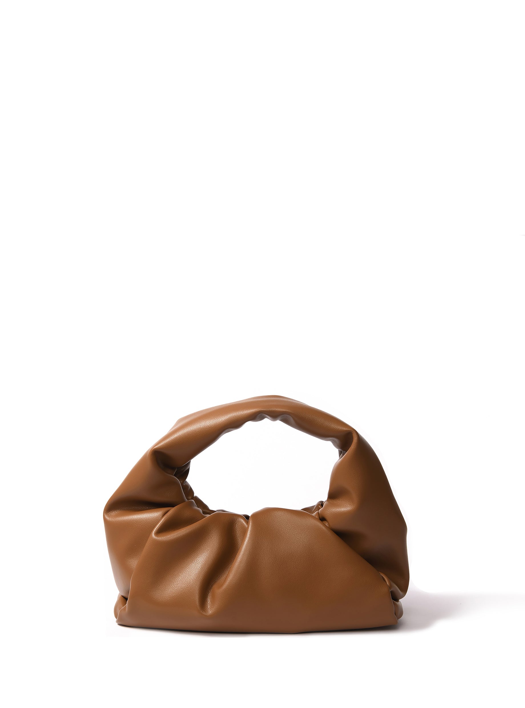 Luxury Marshmallow Croissant Bag, Premium Soft Leather Handbag in Caramel, Trendy Evening Clutch, Best-Selling Statement Piece by Bob Oré at brixbailey.com