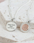 Personalised St Christopher Necklace - Silver & Rose Gold