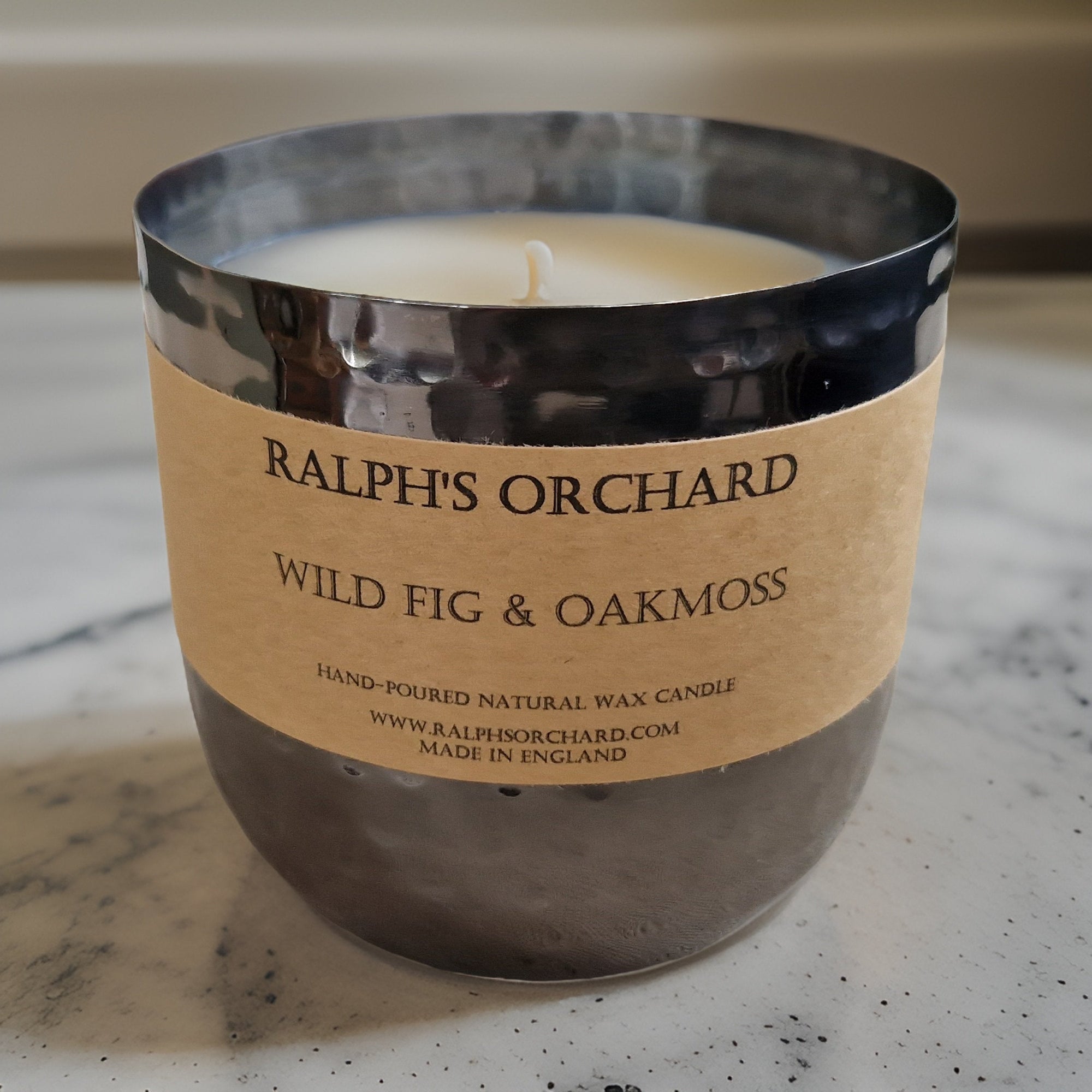 Premium 2-wick dimpled black candle, luxury hand-poured soy wax, elegant home decor, best-selling classic scent, sustainable vegan candle by Ralph&#39;s Orchard at brixbailey.com
