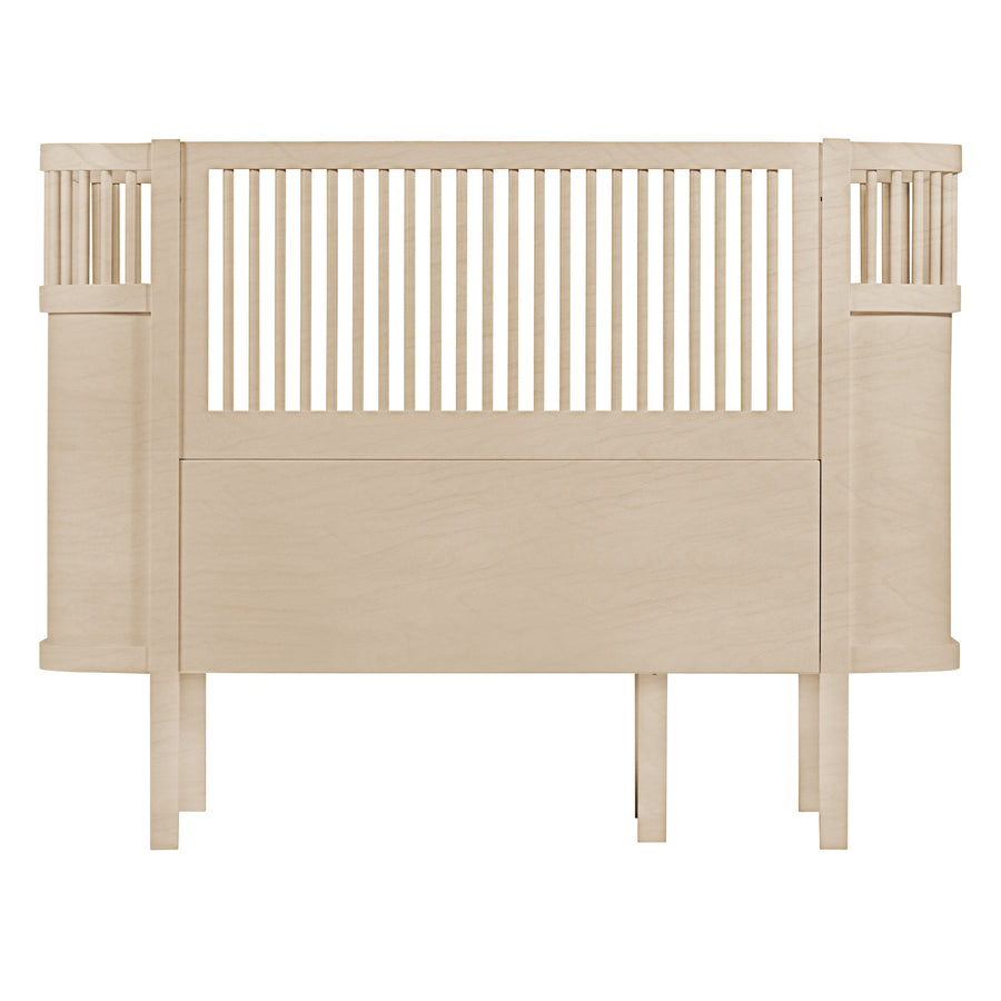 Premium Sebra wooden baby and junior cot bed, adjustable height and removable panels, luxury Pantera Foam mattress option, stylish Danish design by Ella James at brixbailey.com