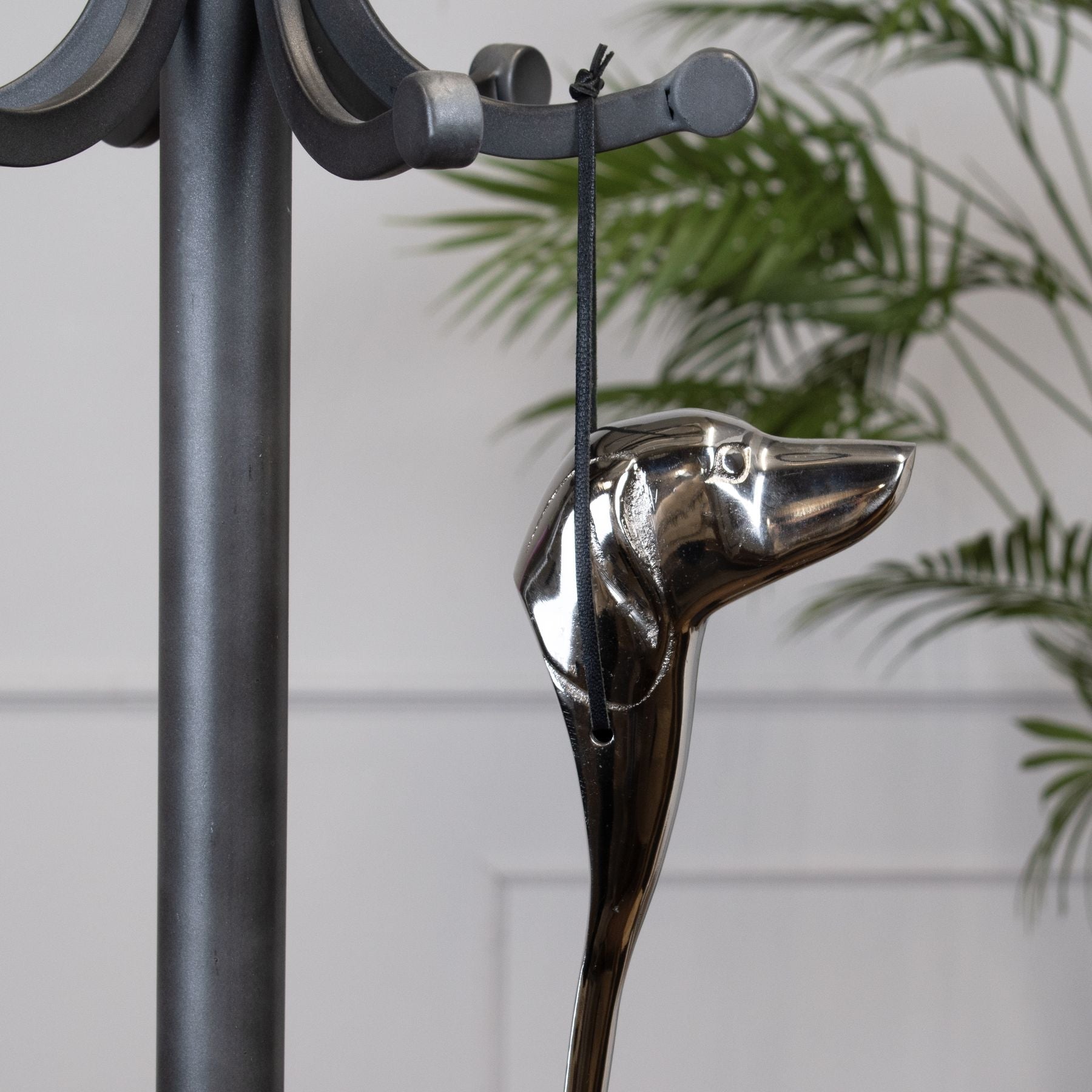 Silver Nickel Dog Head Shoe Horn