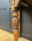 Antique Carved Oak Side Table Console Table Hall Table Drawer Desk Furniture