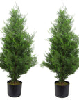 Cypress Cedar Topiary Tree Artificial 90cm Plant-0