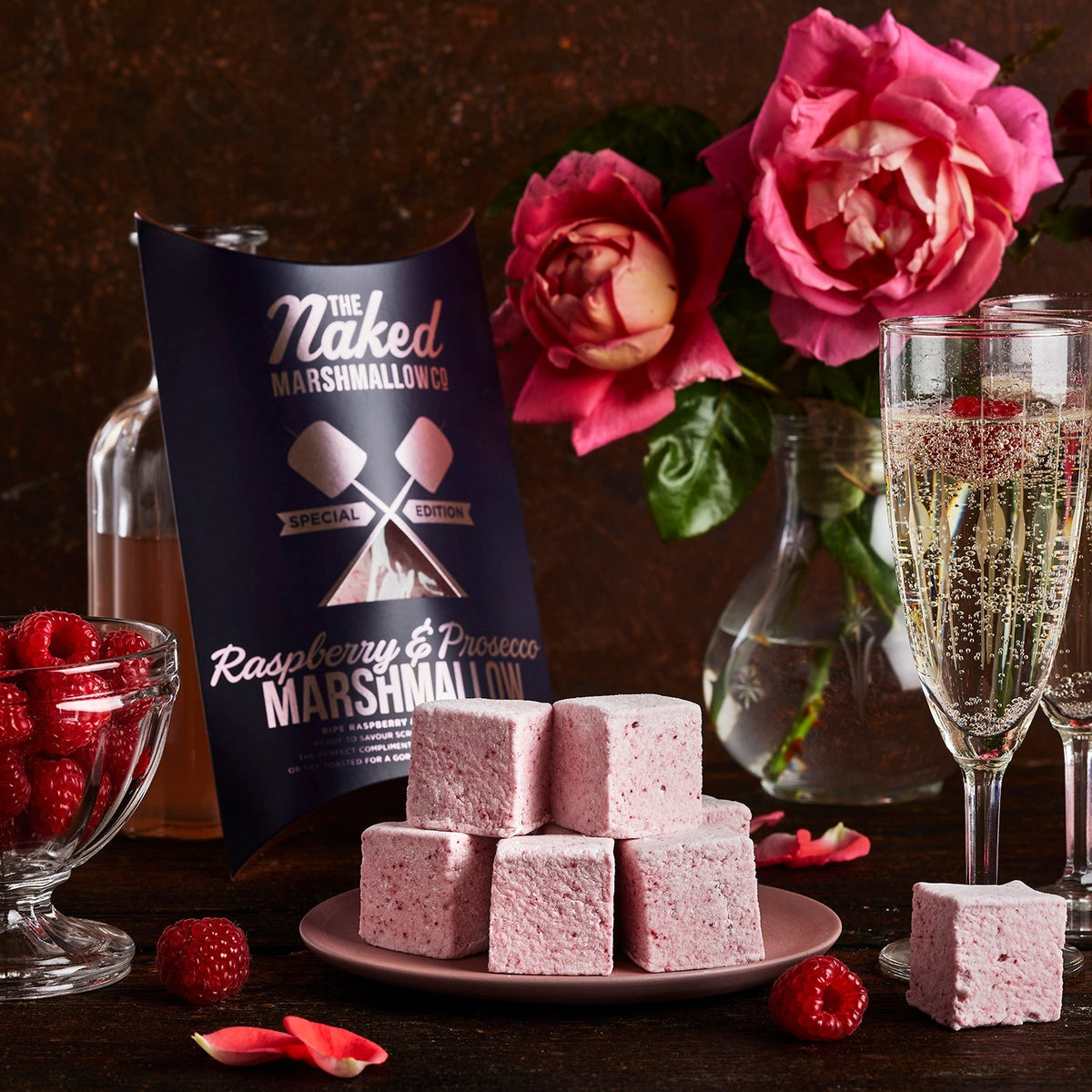 Raspberry &amp; Prosecco Gourmet Marshmallows
