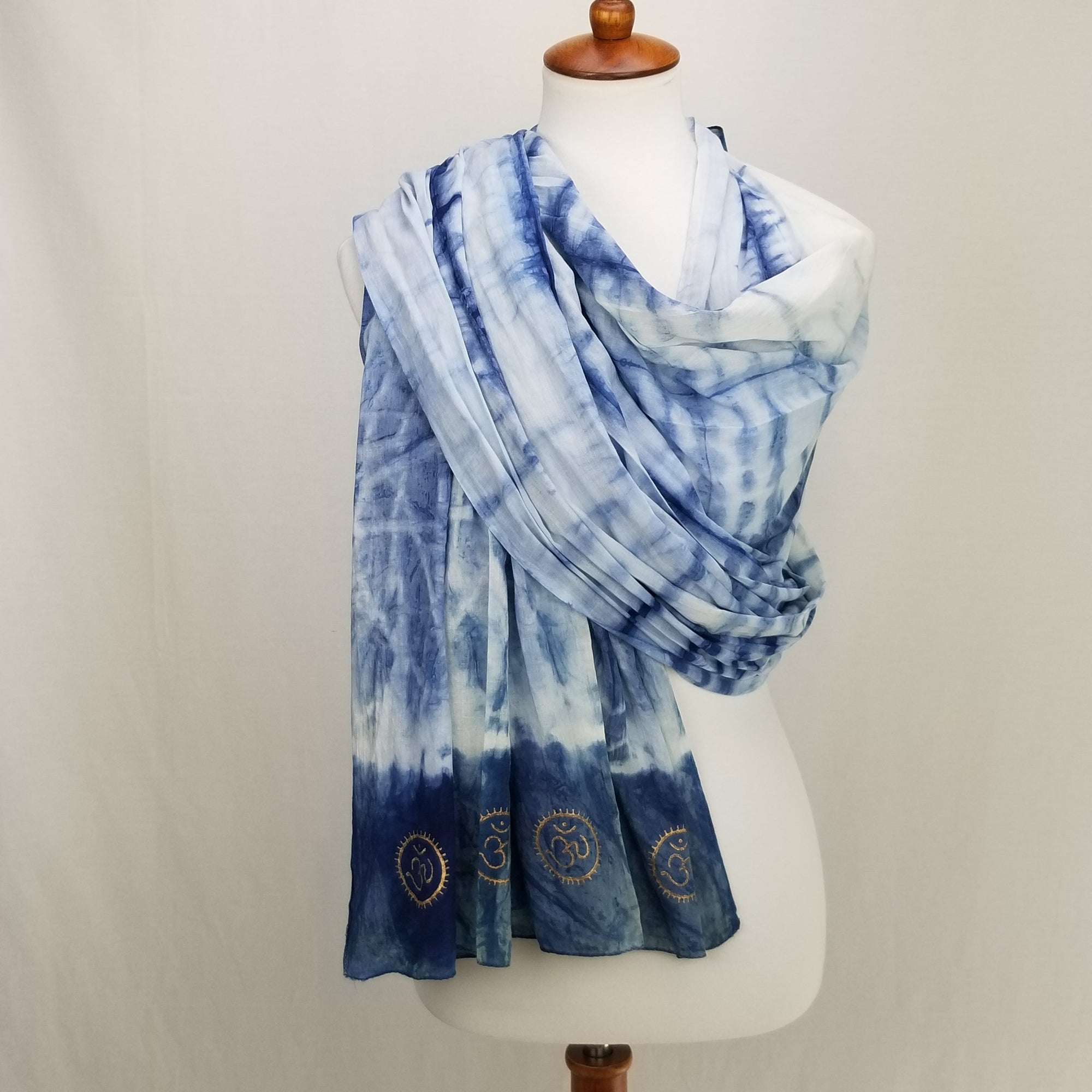 Eternity  Indigo Cotton Scarf-4