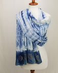Eternity  Indigo Cotton Scarf-4