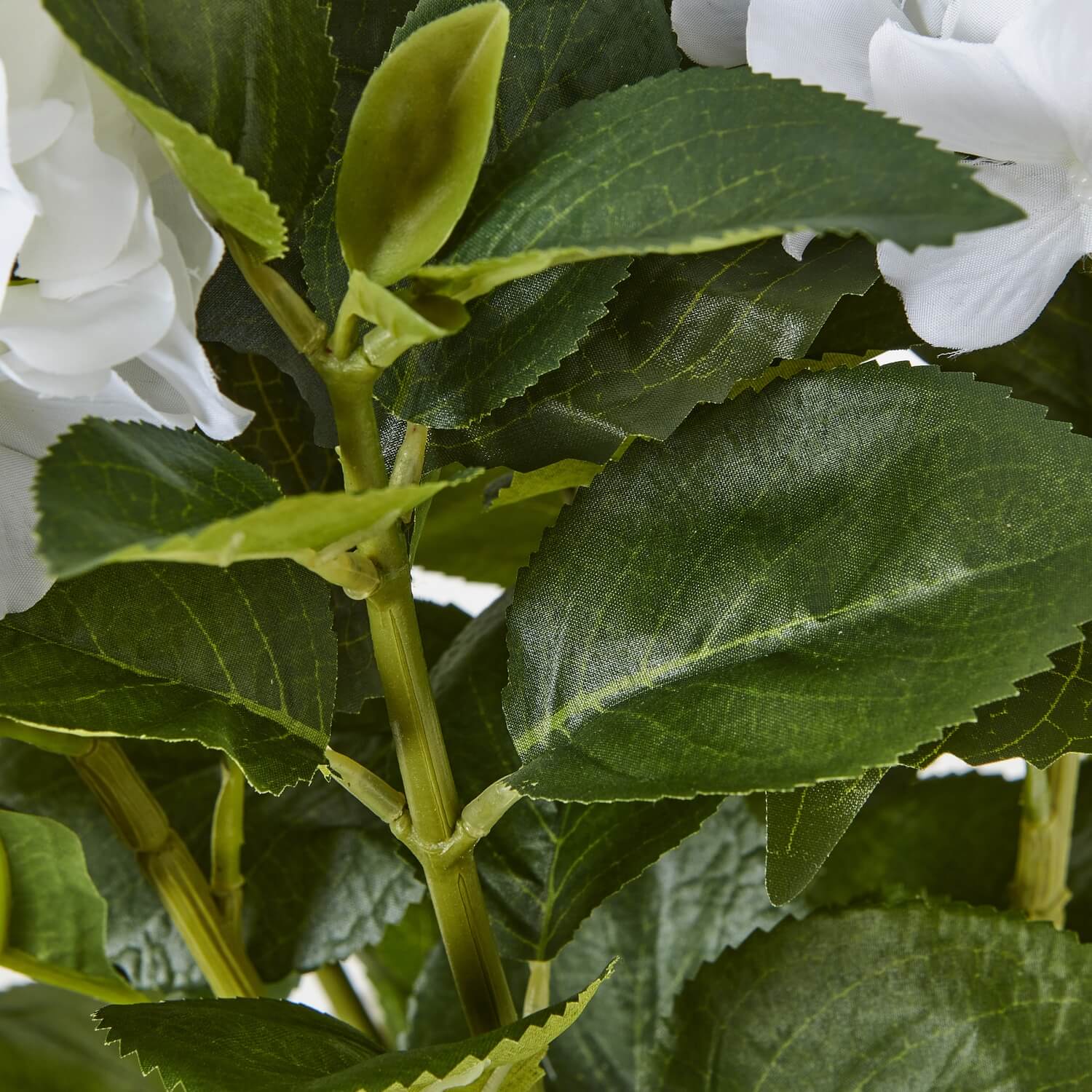 White Hydrangea Artificial Potted Plant