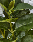 White Hydrangea Artificial Potted Plant