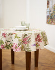 Round Floral Tablecloth Botanico Print