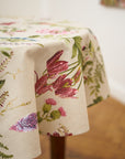 Round Floral Tablecloth Botanico Print