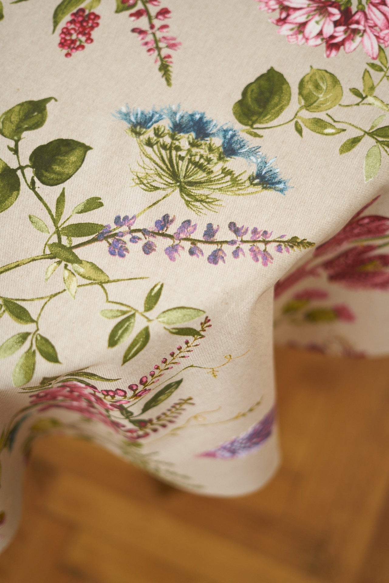 Botanico Wild Floral Round Tablecloth – Handcrafted & Durable by Hortensias Home at www.brixbailey.com