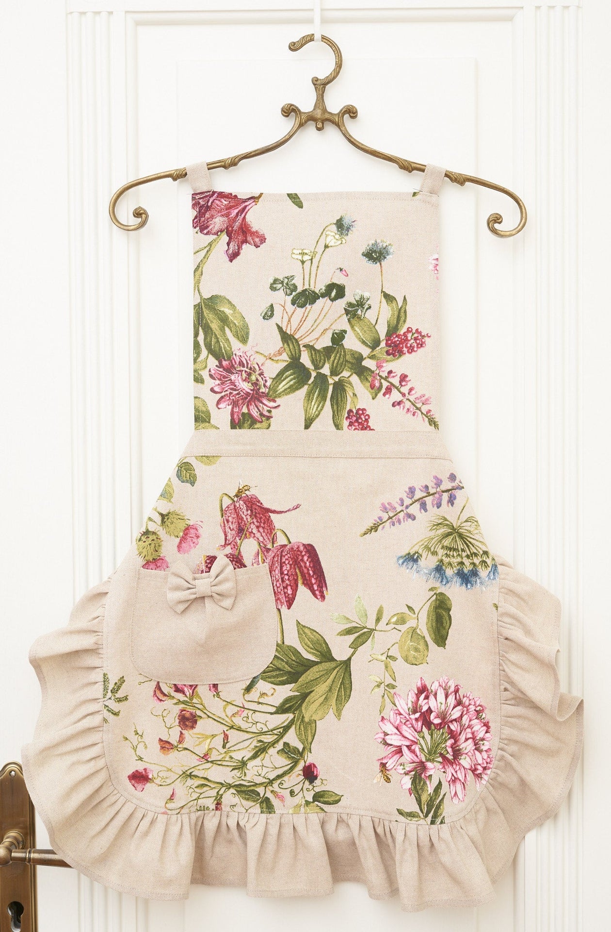 Botanico Ruffled Apron with Pocket – Chic &amp; Functional by Hortensias Home at www.brixbailey.com