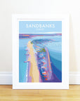 Sandbanks Vintage Seaside Travel Poster Print