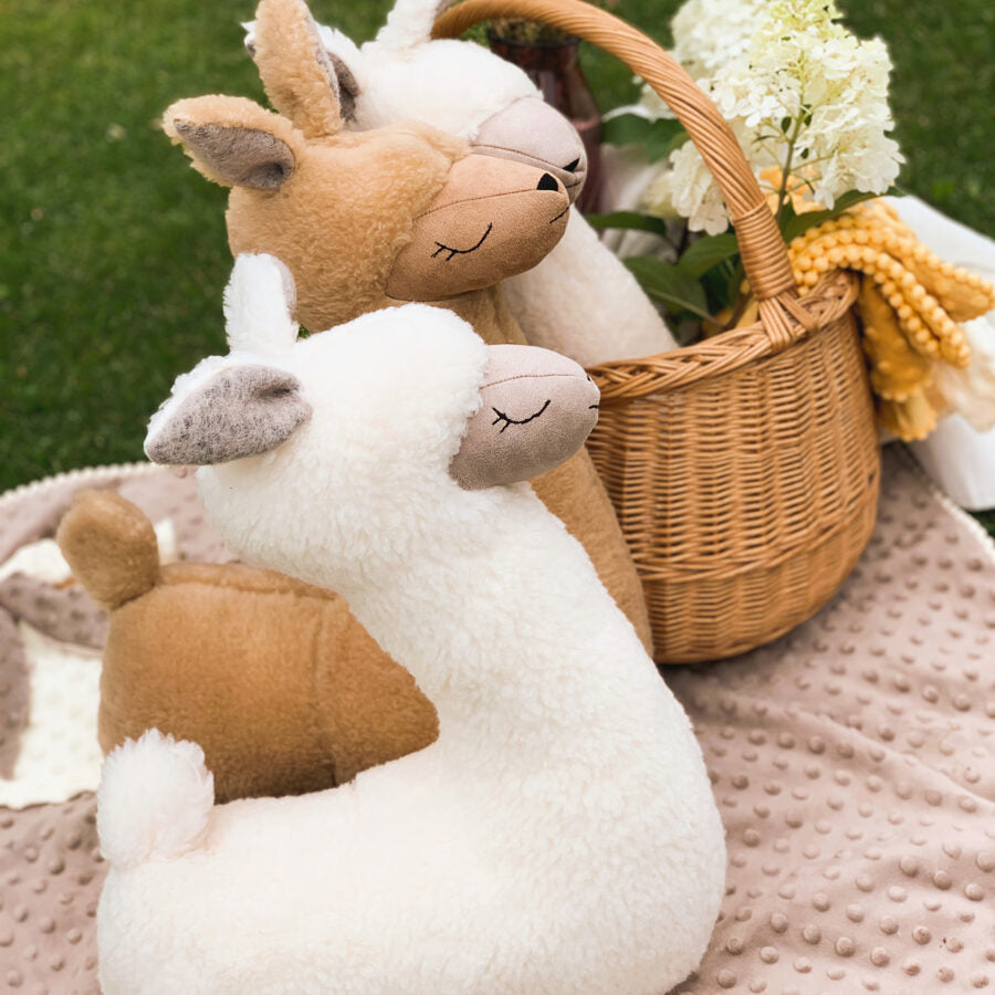 Cream Alpaca Soft Toy Pillow