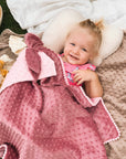 Double-Sided Baby Blanket with Detachable Bunny Toy - Cozy & Sensory Comfort by Kai aš mažas buvau at www.brixbailey.com
