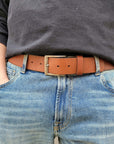The Long Haul Belt - Brown Classic 100% Real Leather Belt