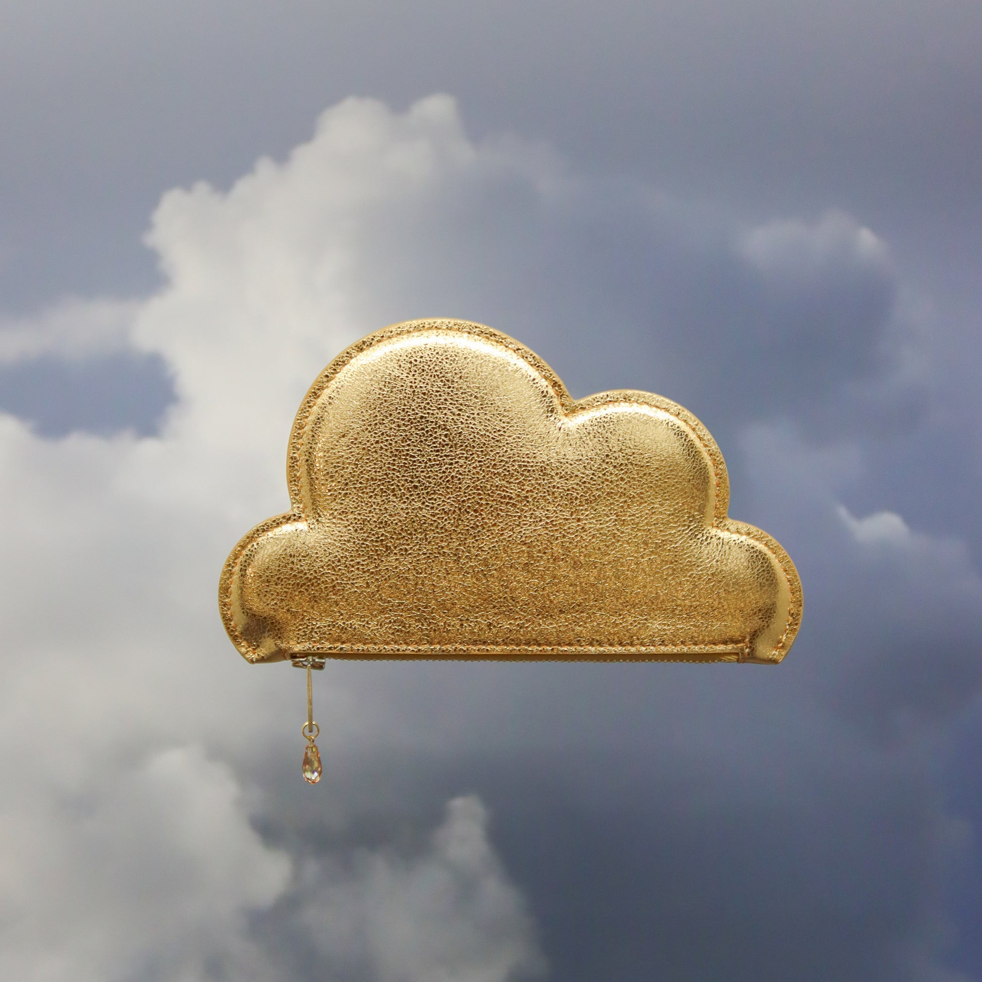 Gold Leather Cloud Purse